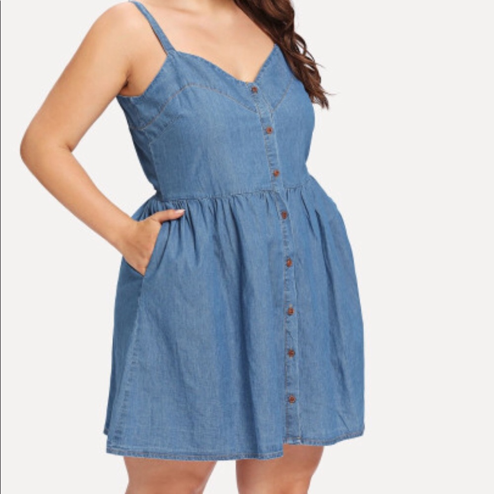 Denim flare dress
